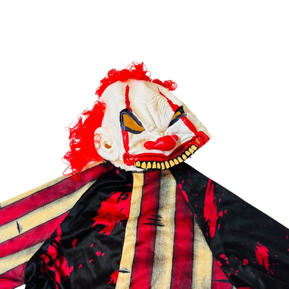 Kids Scary Clown Costume with Mask Halloween Party Outfit Youth Size M - Picture 2 of 6
